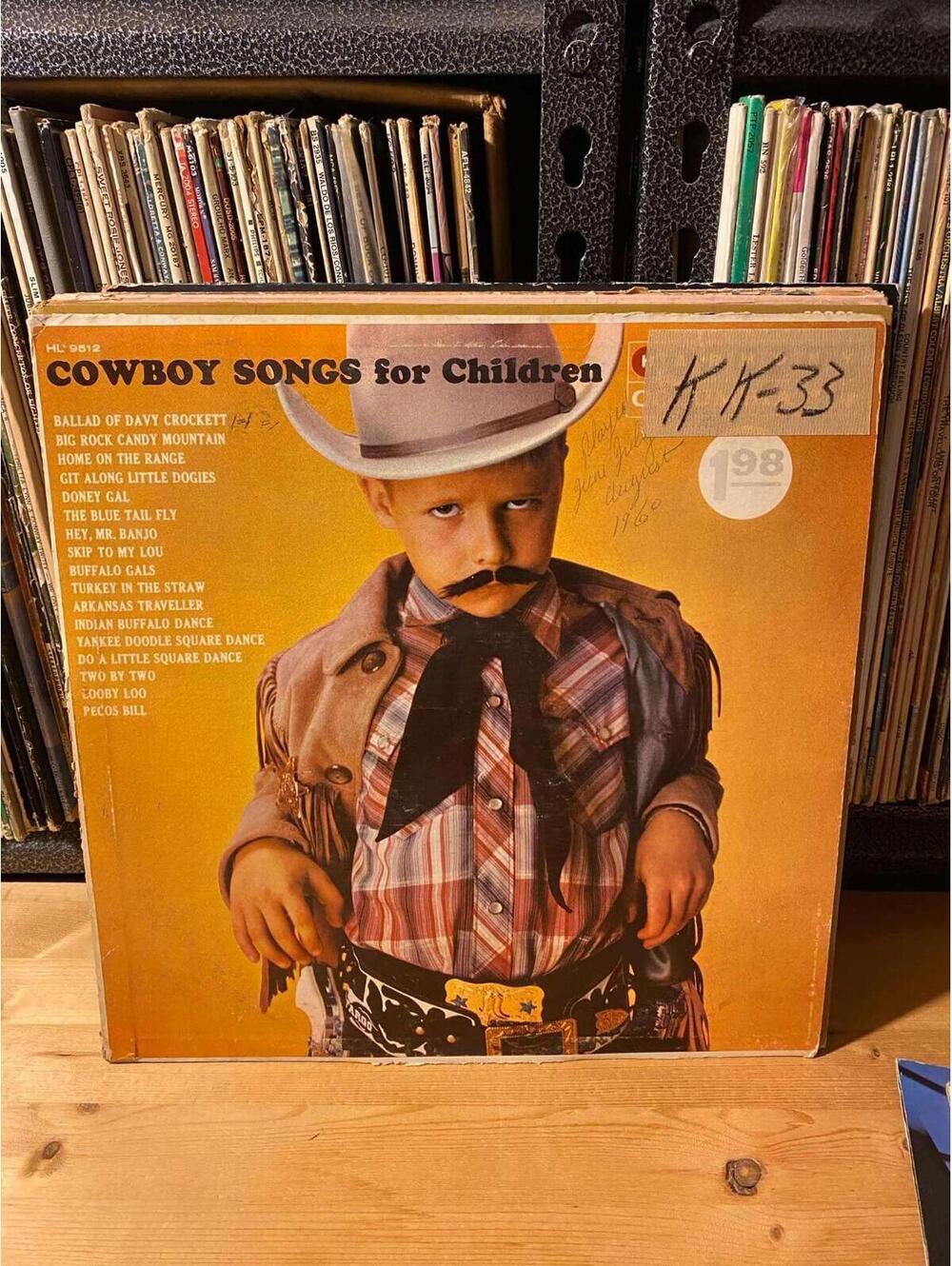 Various – Cowboy Songs for Children Vintage 33rpm VG+ AB33